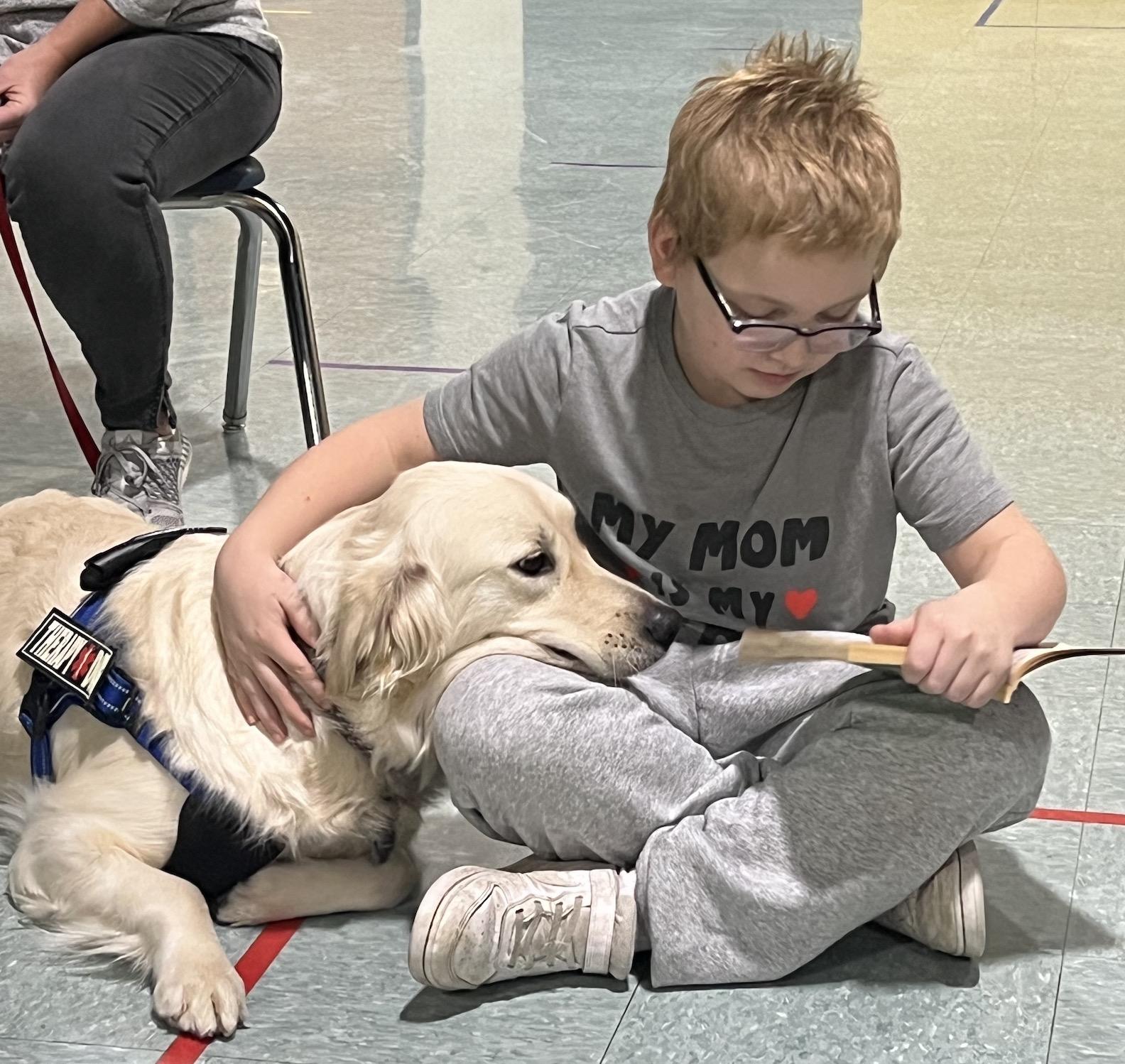 4th-grader James Hudson enjoyed reading to his new friend