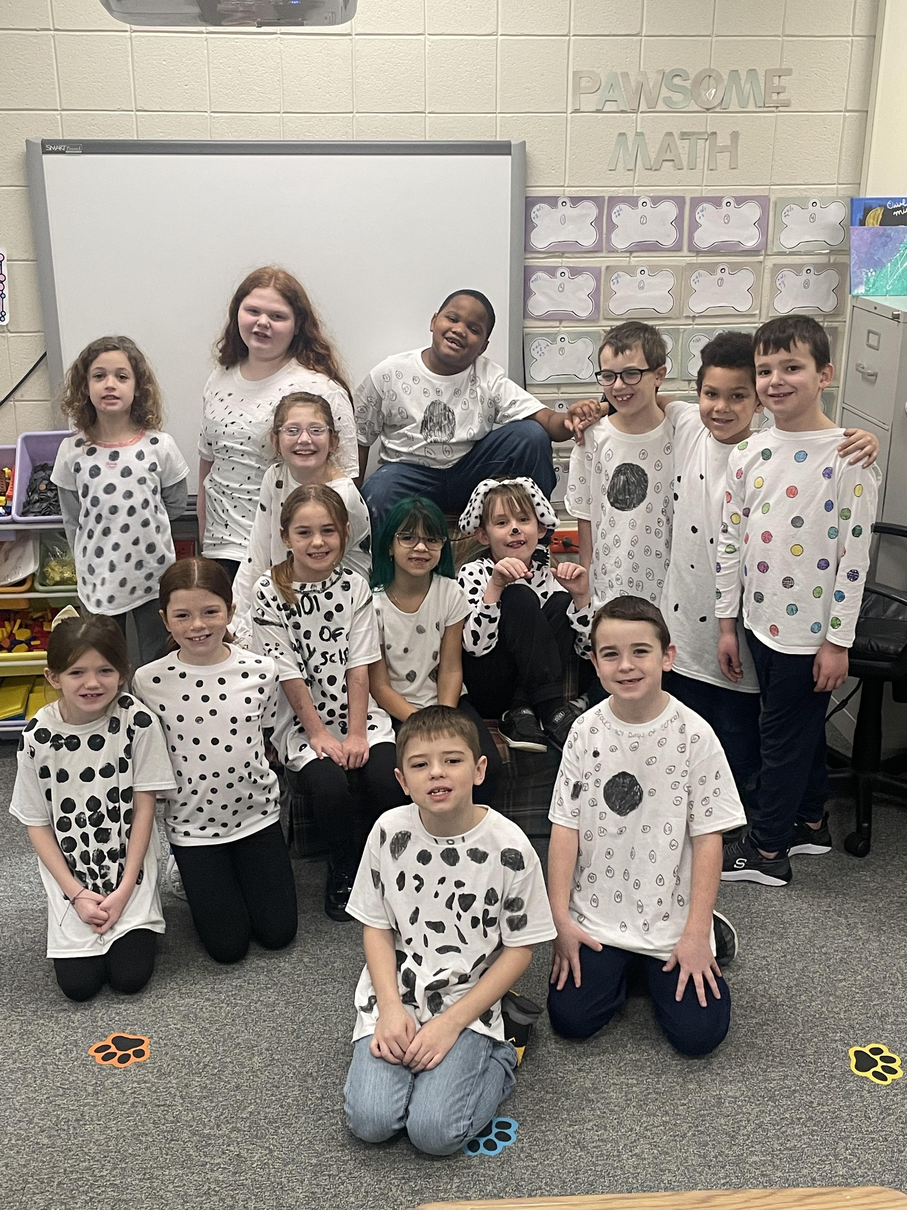 Mrs. Witek’s second-grade class at Trafford Elementary celebrated the 101st day of school with a dalmatian theme