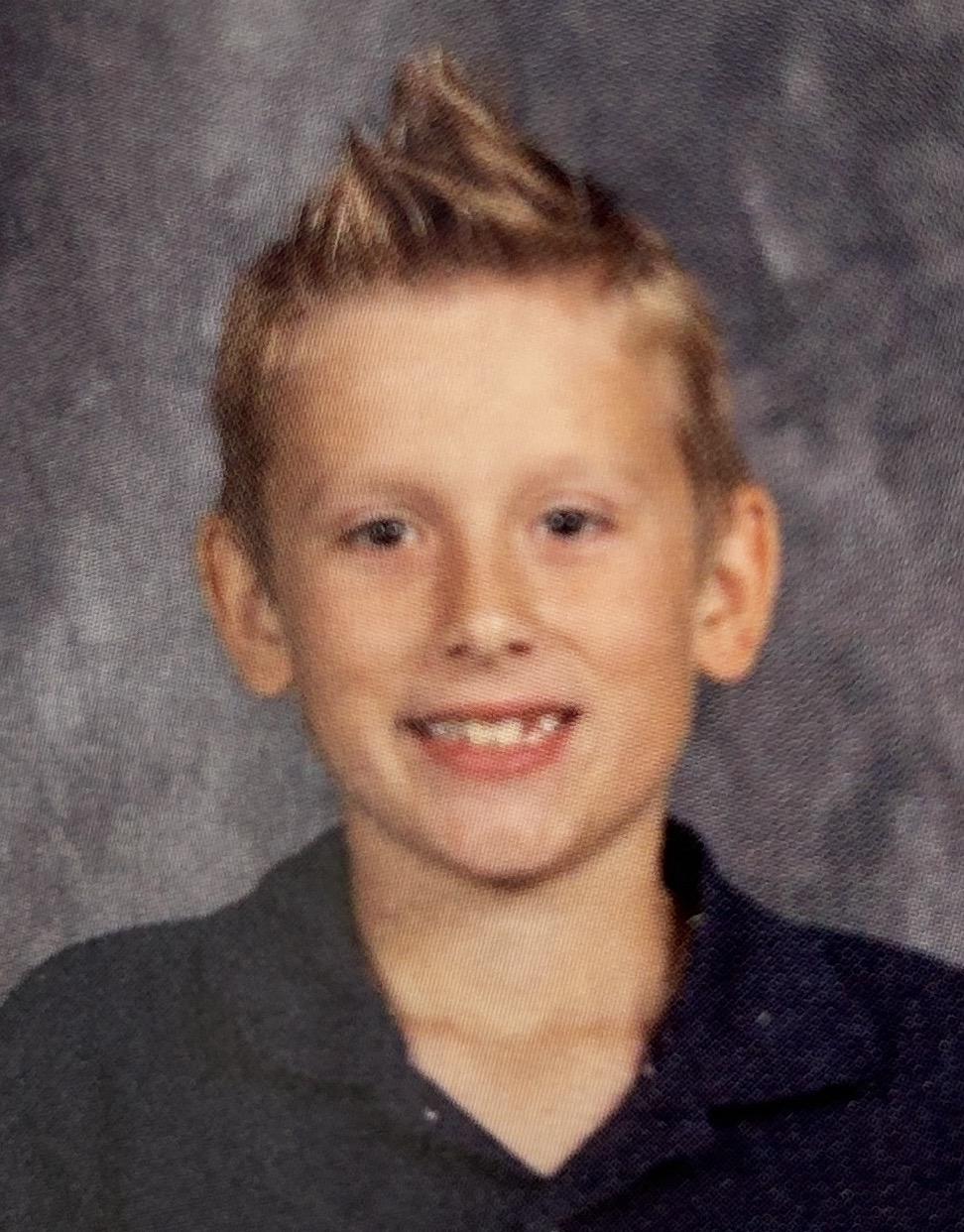 A photo of Matthew from a Trafford Elementary School yearbook